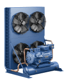 Bock Verflüssigungssatz halbhermetisch SHGX56e/850-4L mit 73,8m³/h Fördervolumen SE55 vorgefüllt sauggasgekühlt