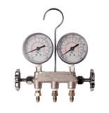 ITE Monteurhilfe für NH3 1/4" mit HD / ND Manometer und 3 Füllschläuchen