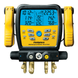 Fieldpiece Drahtlose SMAN-Kältemittel-Monteurhilfe mit 4 Anschlüssen und Mikrometer-Messgerät SM480V