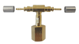 ZEC Pressanschluss T-Stück DN2 2xSchlauchanschlüsse, 1x 1/4", zentral, Preis per Stück