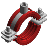 Mefa Maxima PSM Rohrschelle M8/M10 15-19mm rundumgeschweißt Silikon rot