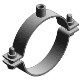 Mefa Maxima PSM Rohrschelle M10/M12 244-250mm rundumgeschweißt ohne Dämmung