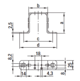 EBM-PAPST Bügel H75mm 4 Befestigungsbohrungen Spur 18