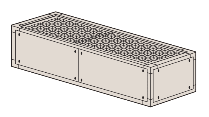 Mitsubishi Zuluft- oder Luftansaug-Plenum mit Schalldämmkulissen (Leistungsgröße 028-044) für S-MEXT BL79900603 - Detail 1