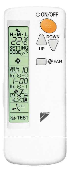 DAIKIN Infrarot Fernbedienung BRC7F530S für FFA-A9 Sky Air mit Blendenelement standard silber - Detail 1