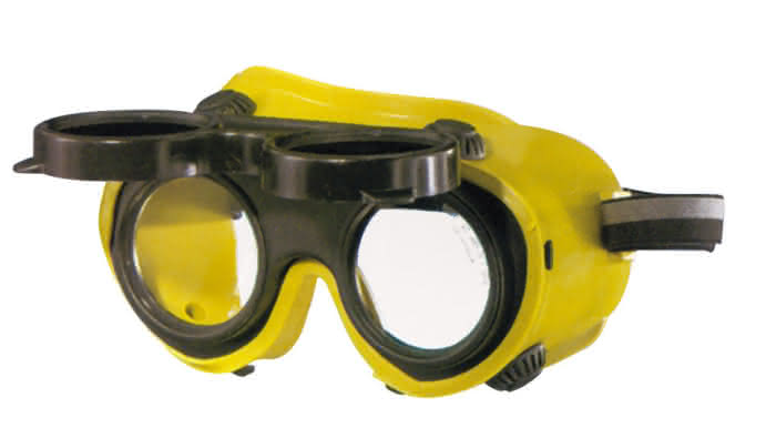 Perkeo Schutzbrille hochklappbar mit Seitenschutz für Brillenträger - Detail 1