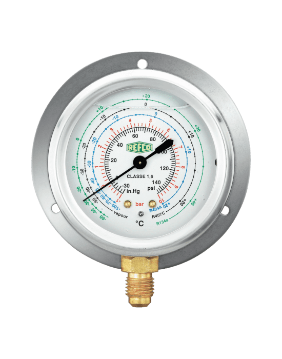 Refco Rohrfedermanometer NG 63 MR-306-DS-R32 1/4" SAE unten - Detail 1