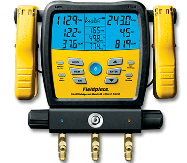 Fieldpiece Drahtlose SMAN-Kältemittel-Monteurhilfe mit 3 Anschlüssen und Mikrometer-Messgerät SM380V - Detail 1