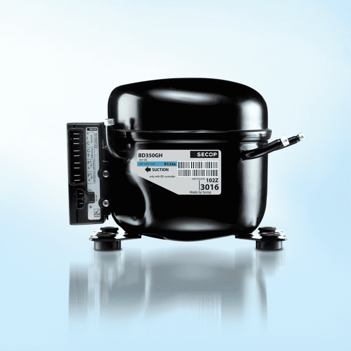 Secop Hubkolbenverdichter vollhermetisch BD350GH 48VDC H/M/LBP - Detail 1