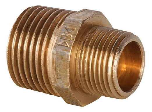 Conex IBP Doppelnippel reduziert AG R konisch Serie 3000 3245 1 1/4"x3/4"Rotguss - Detail 1