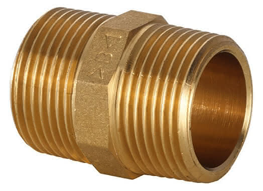 Conex IBP Doppelnippel AG R konisch Serie 3000 3280 1 1/4" Rotguss - Detail 1