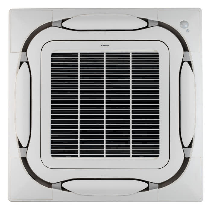 DAIKIN Standardblende BYCQ140E mit 360 Grad Luftauslass weiß mit grauen Lamellen Sky Air - Detail 1