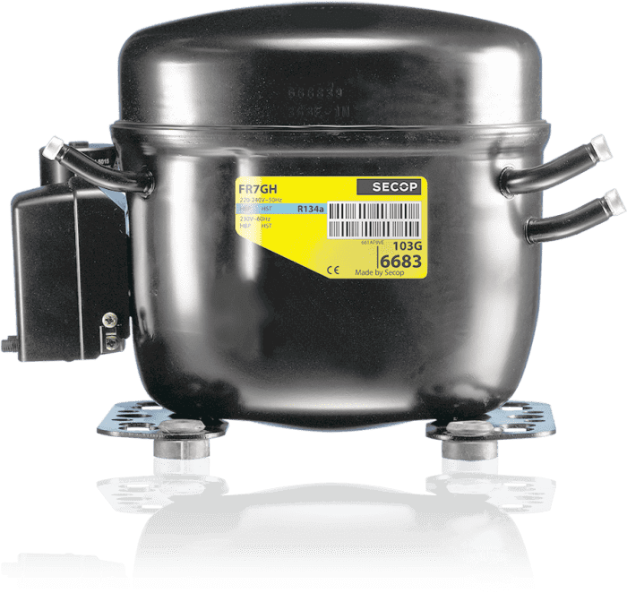 Secop Hubkolbenverdichter vollhermetisch FR8.5G 230V 50/60Hz H/M/LBP - Detail 1