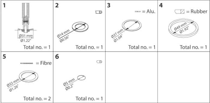 Danfoss Reparaturkit EVRAT 10, EVRST 10 - Detail 1
