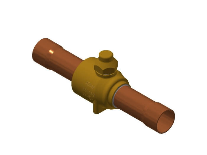 Danfoss Kugelabsperrventil ohne Schraderventil GBC 35s 1 3/8" CO2 - Detail 1
