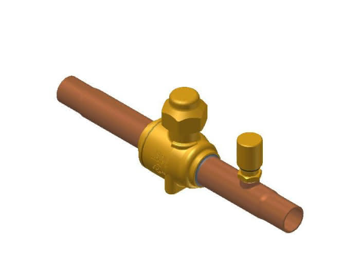 Danfoss Kugelabsperrventil mit Schraderventil GBC 12s 1/2" - Detail 1