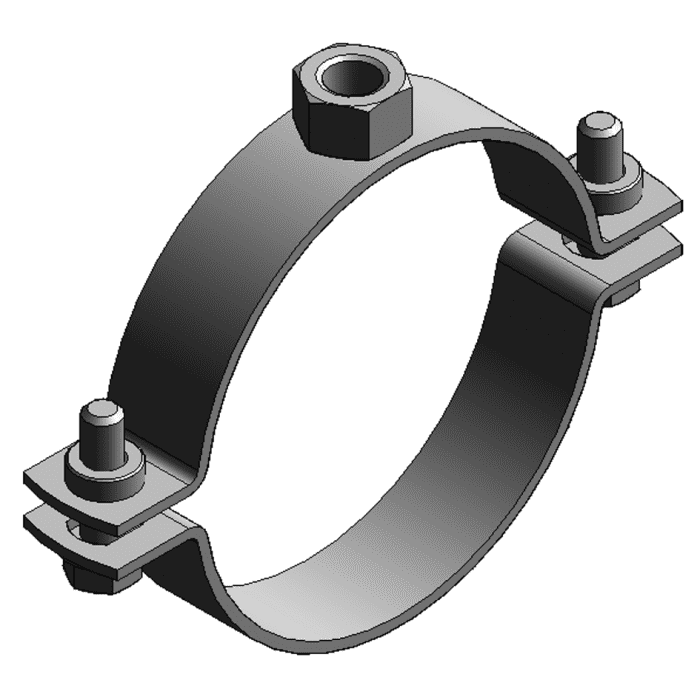 Mefa Maxima PSM Rohrschelle M16 210-215mm rundumgeschweißt ohne Dämmung - Detail 1