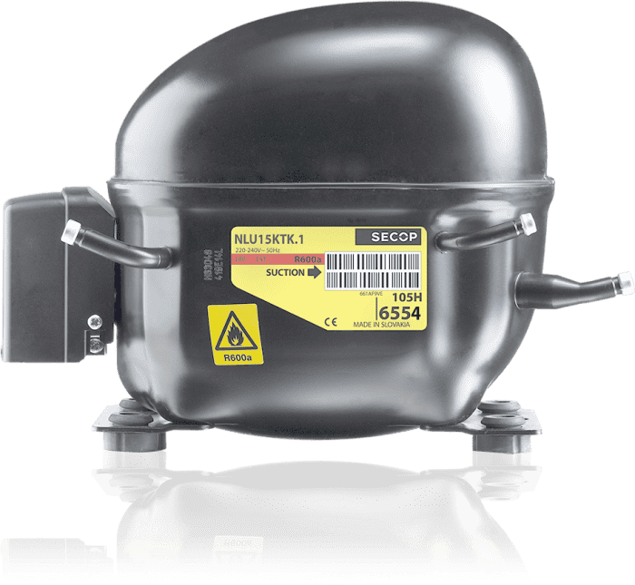 Secop Hubkolbenverdichter vollhermetisch NL10MF 230V 50/60Hz M/LBP - Detail 1