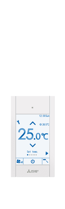 Mitsubishi Kabelfernbedienung PAR-CT01MAA-SB mit mehrfarbigem Touchdisplay - Detail 1