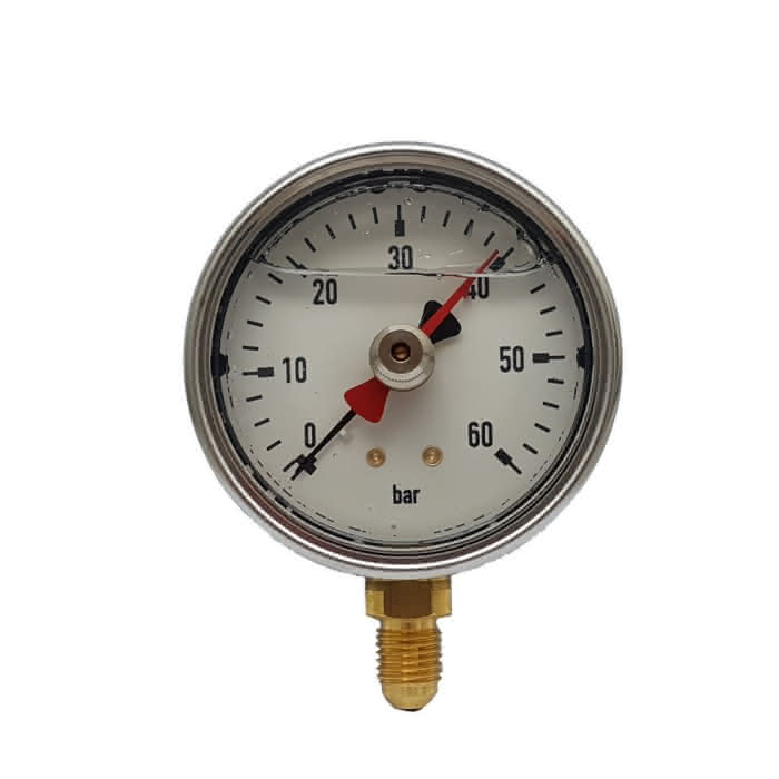 Hansa Manometer mit Schleppzeiger 16bar Anschluss 7/16" UNF - Detail 1