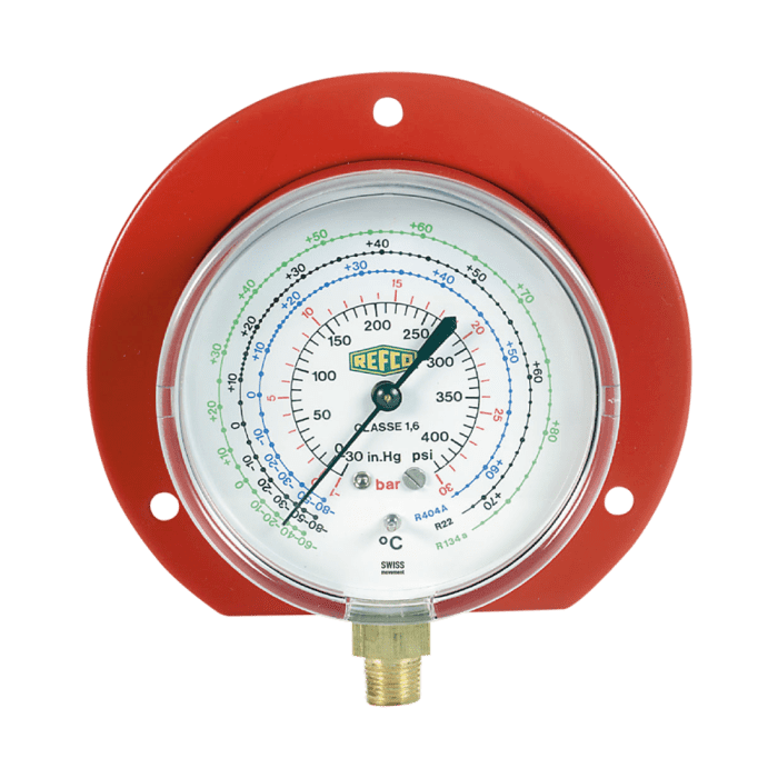 Refco Rohrfeder-Manometer ø 80mm 1/4"SAE M2-386-DS-R22-1/4SAE - Detail 1