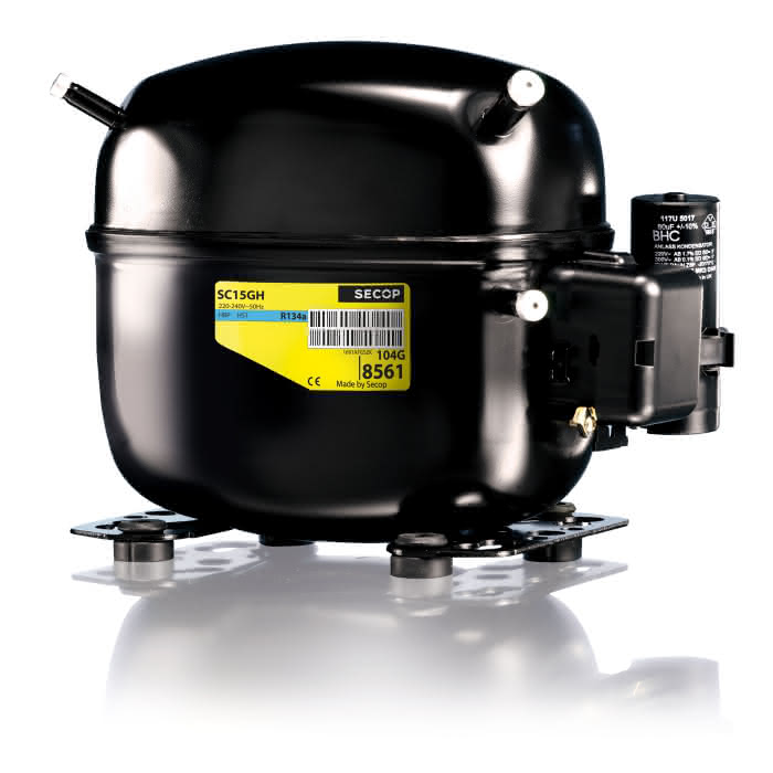 Secop Hubkolbenverdichter vollhermetisch SC15GH 230V 50/60Hz HBP - Detail 1