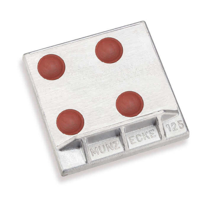 Munz Schalldämmecken Typ 90-1 Seitenanschlag 90x90x30mm rot - Detail 1