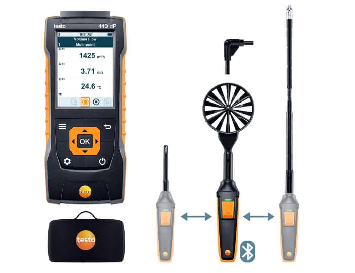 Testo Delta P Strömungs-Kombiset 2 Testo 440 mit Bluetooth® - Detail 1