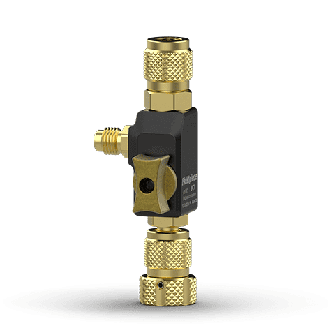Fieldpiece Schrader Ventilkernentferner 1/4" und 5/16" mit Serviceanschluss und Ventil - Detail 1