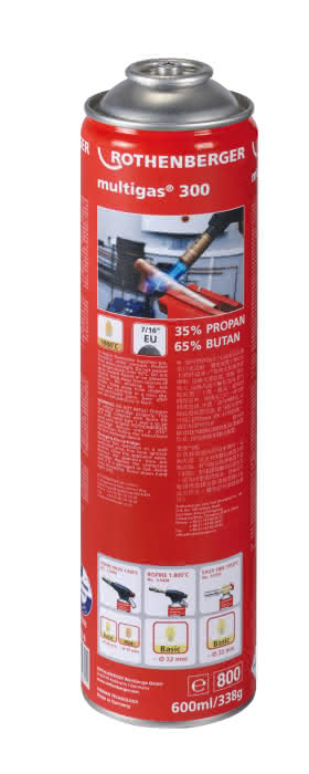 Rothenberger Multigas 300 Gaskartusche 7/16"-EU Sprachversion A - Detail 1