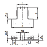 ebmpapst Bügel H75mm 4 Befestigungsbohrungen Spur 18