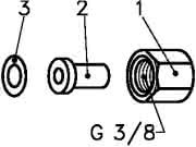 Danfoss Schweissnippel für 6/10mm Ø Stahlrohr G 3/8" - More 2