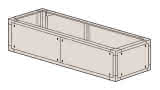Mitsubishi Zuluft- oder Luftansaug-Plenum (Leer) nach CL.0 (A1 DIN 4102) (Leistungsgröße 006-013) für s-MEXT BL79900301
