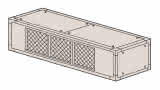 Mitsubishi Zuluft-Plenum mit Luftgrill am Auslass und Schalldämmkulissen (Leistungsgröße 028-044) für s-MEXT BL79900703