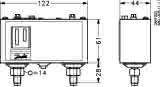 Danfoss Druckschalter KP15A M/24 -0,2 bis 7,5bar, 8 bis 32bar, M10 x 0,75 Anschluss