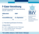 BIV Aufkleber "F-Gase-Verordnung"