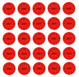 -Prüfetiketten f.Jahr 2027 (1 Bogen)