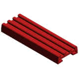 Mefa Schalldämmprofil Silikon B2 Klemmmaß 30x3mm Dämmdicke 6mm