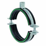 Müpro Schraubrohrschelle DÄMMGULAST rot M8/M10 3/8" 14-20mm verzinkt