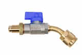 Refco Kugelventil CA-1/4"SAE-B-45° 1/4"SAE mit Schraubhülse 45° gebogen