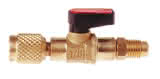 ITE Kugelventil BVS-04-R rot mit Ventilkerndrücker für Füllschlauch 1/4" SAE aussen/innen