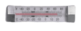 Möller Kühlraumthermometer analog Kunststoff/Metall 125x31mm