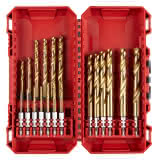 Milwaukee Metallbohrer Shockwave HSS-G T in Red Hex Set 19-tlg.
